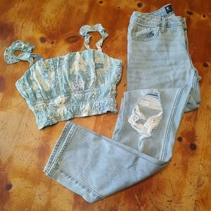 Hollister Jeans & Abercrombie & Fitch Top Bundle